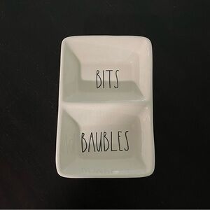 50% OFF BUNDLES Rae Dunn “Bits and Baubles” Divided Ceramic Trinket Dish